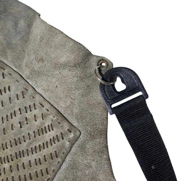 Safety Apron Suede Leather Metal Welding Butcher Shop Vintage - Picture 14 of 16